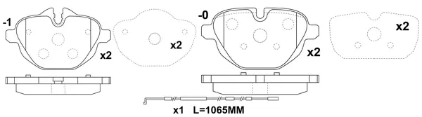 Brake Pad Set, disc brake (FP1473E)