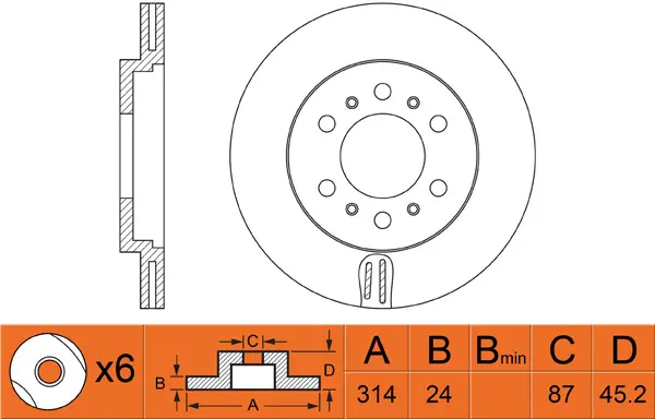 Brake Disc (FR0329V)