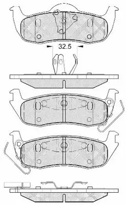 Brake Pad Set, disc brake (FP1087)