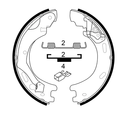 Brake Shoe Set, parking brake (FT0944)