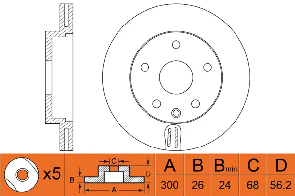 Brake Disc (FR0499V)