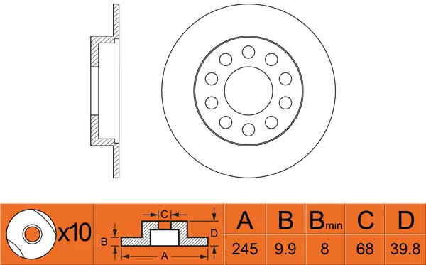 Brake Disc (FR0265)