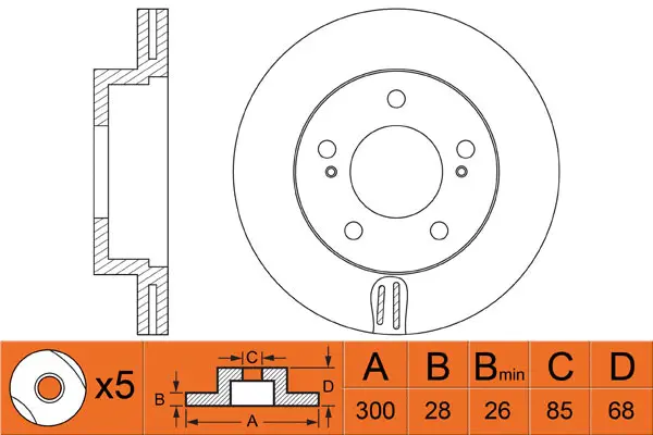 Brake Disc (FR0561V)