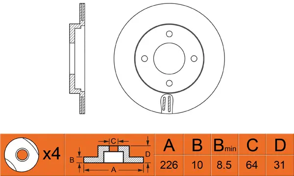 Brake Disc (FR0448V)