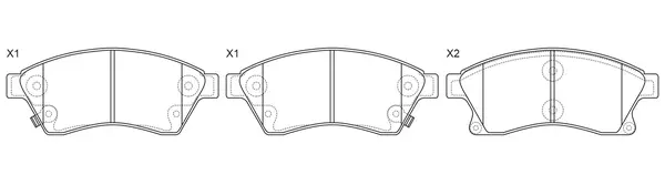 Brake Pad Set, disc brake (FP1467)
