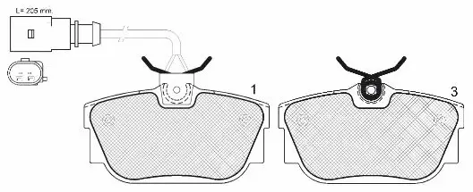 Brake Pad Set, disc brake (FP0877E)