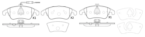 Brake Pad Set, disc brake (FP1342E)