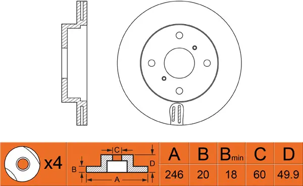 Brake Disc (FR0317V)
