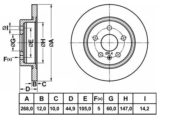 Brake Disc (FR0735)