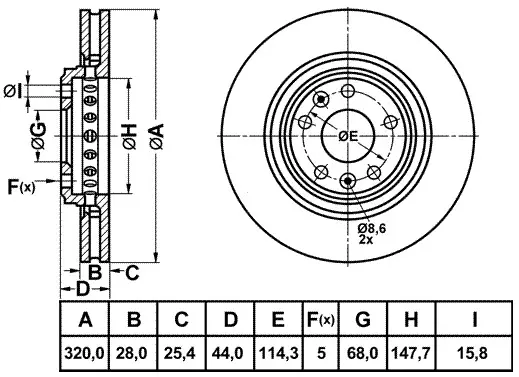 Brake Disc (FR1009V)