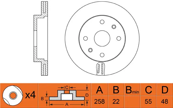 Brake Disc (FR0356V)