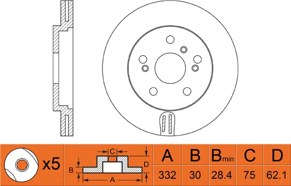 Brake Disc (FR0266V)
