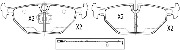Brake Pad Set, disc brake (FP2251E)