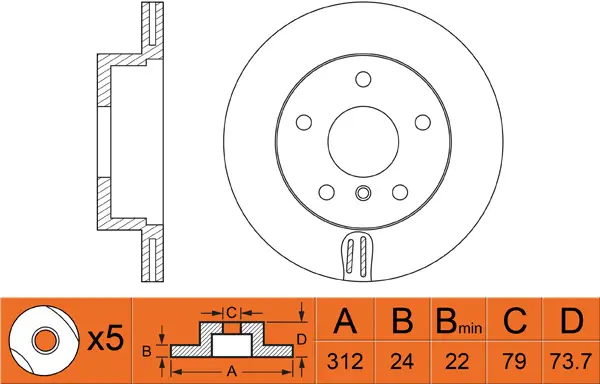 Brake Disc (FR0508V)