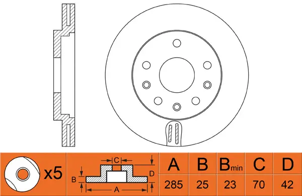 Brake Disc (FR0500V)