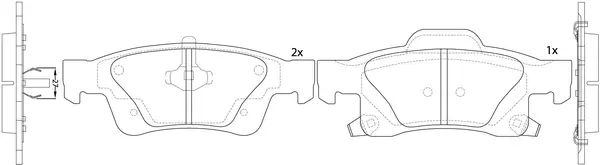 Brake Pad Set, disc brake (FP1498)