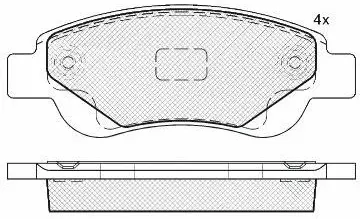 Brake Pad Set, disc brake (FP1084)