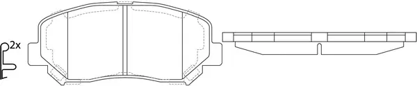 Brake Pad Set, disc brake (FP1623)
