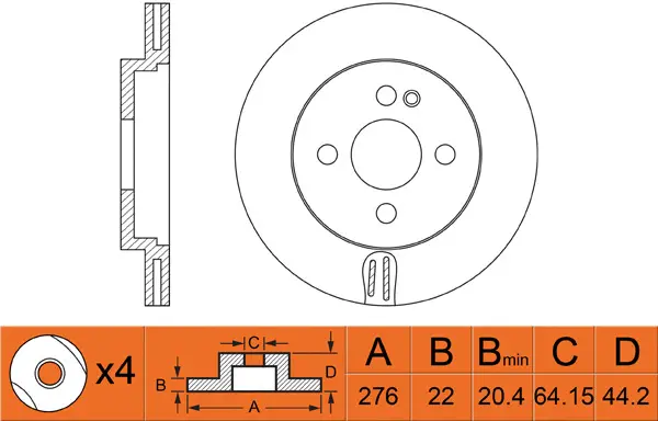 Brake Disc (FR0272V)