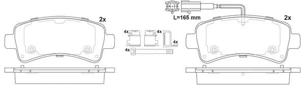 Brake Pad Set, disc brake (FP1746E)