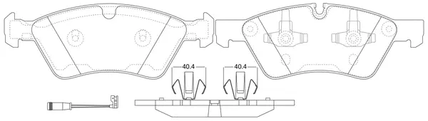 Brake Pad Set, disc brake (FP1244E)