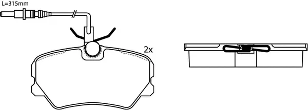 Brake Pad Set, disc brake (FP0454E)