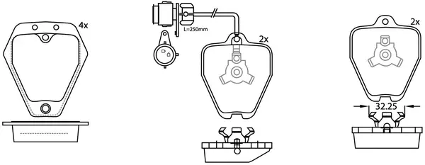 Brake Pad Set, disc brake (FP3261E)