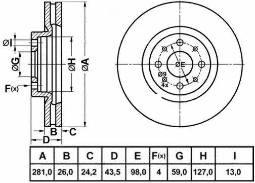Brake Disc (FR0994V)