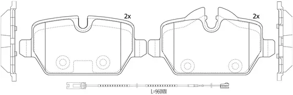 Brake Pad Set, disc brake (FP1554E)