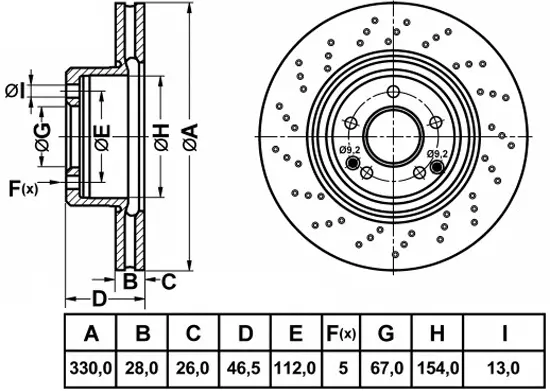 Brake Disc (FR0989DSET)