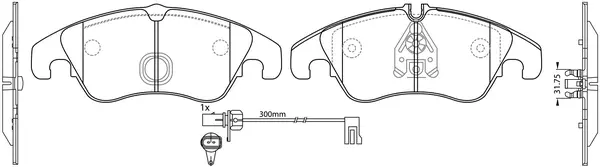 Brake Pad Set, disc brake (FP3276E)
