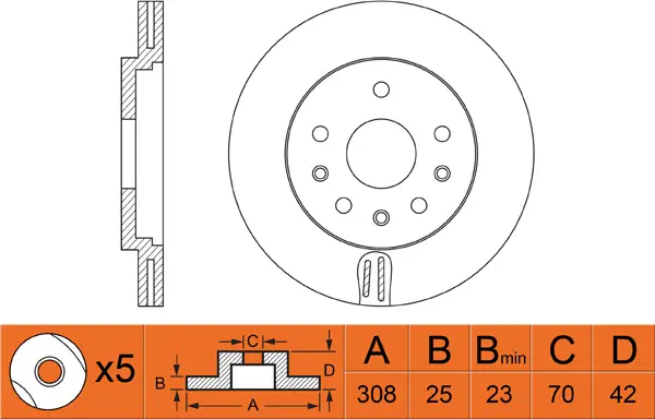 Brake Disc (FR0502V)