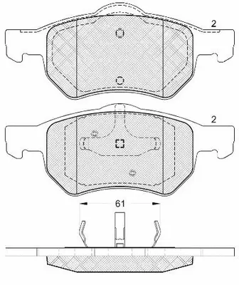 Brake Pad Set, disc brake (FP1059)