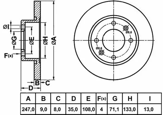 Brake Disc (FR0986)