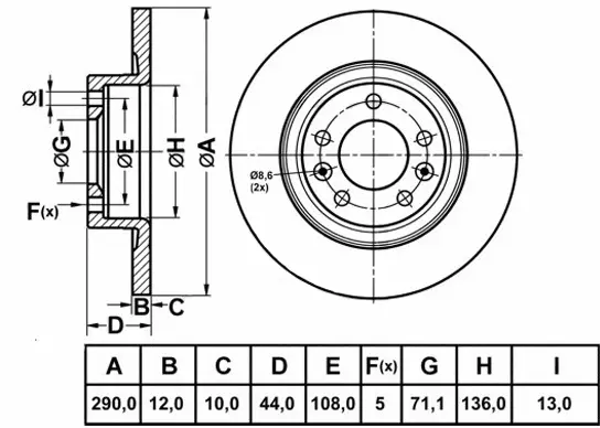 Brake Disc (FR0982)