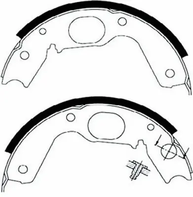 Brake Shoe Set, parking brake (FT3054)
