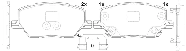 Brake Pad Set, disc brake (FP1811)
