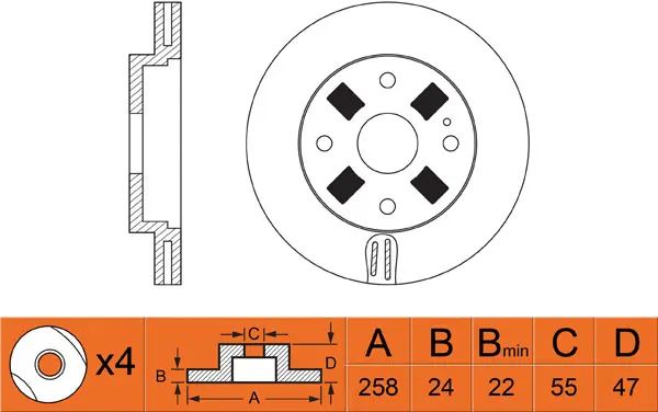Brake Disc (FR0497V)