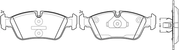 Brake Pad Set, disc brake (FP0558)