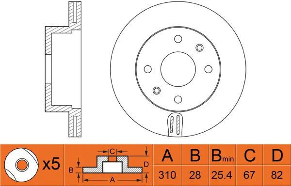 Brake Disc (FR0396V)