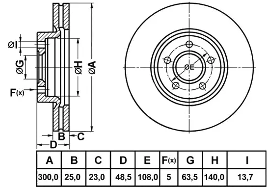Brake Disc (FR0743V)
