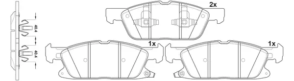 Brake Pad Set, disc brake (FP1818)