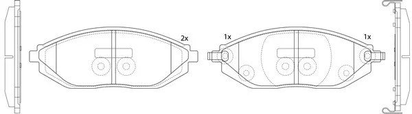 Brake Pad Set, disc brake (FP1590)