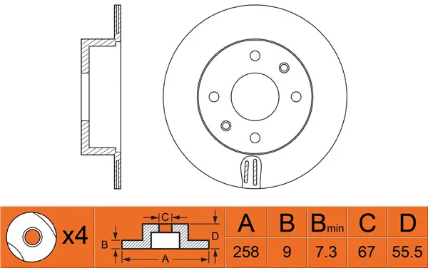 Brake Disc (FR0398V)