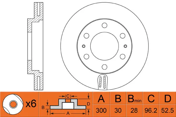 Brake Disc (FR0562V)