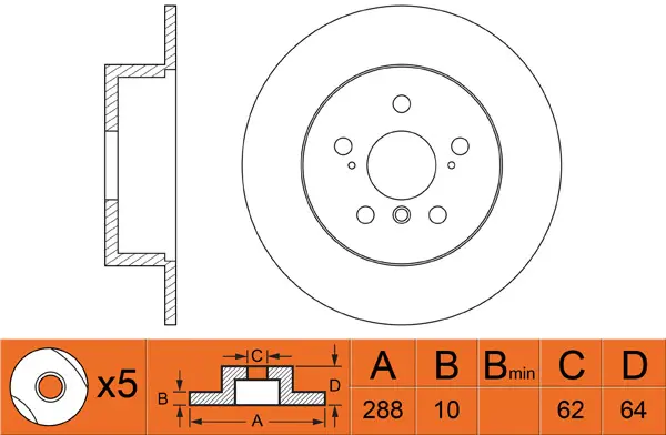 Brake Disc (FR0335)