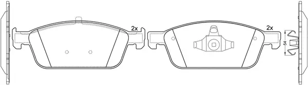 Brake Pad Set, disc brake (FP1668)