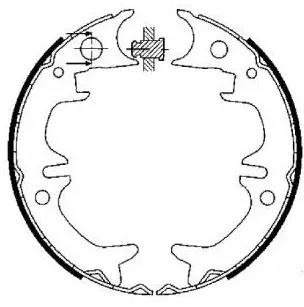 Brake Shoe Set, parking brake (FT0895)