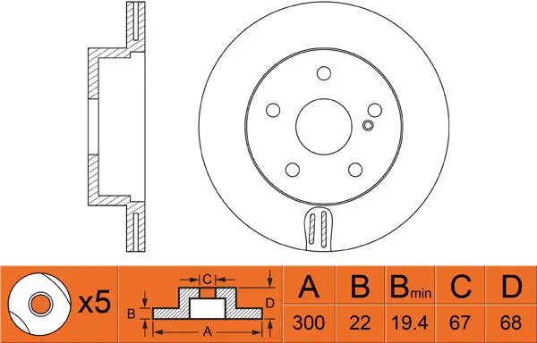 Brake Disc (FR0383V)