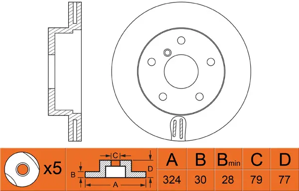 Brake Disc (FR0491V)